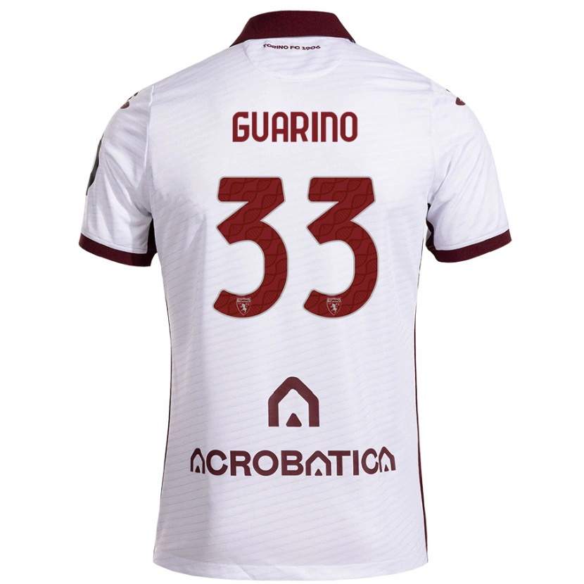 Danxen Niño Camiseta Rita Guarino #33 Blanco Granate 2ª Equipación 2024/25 La Camisa México