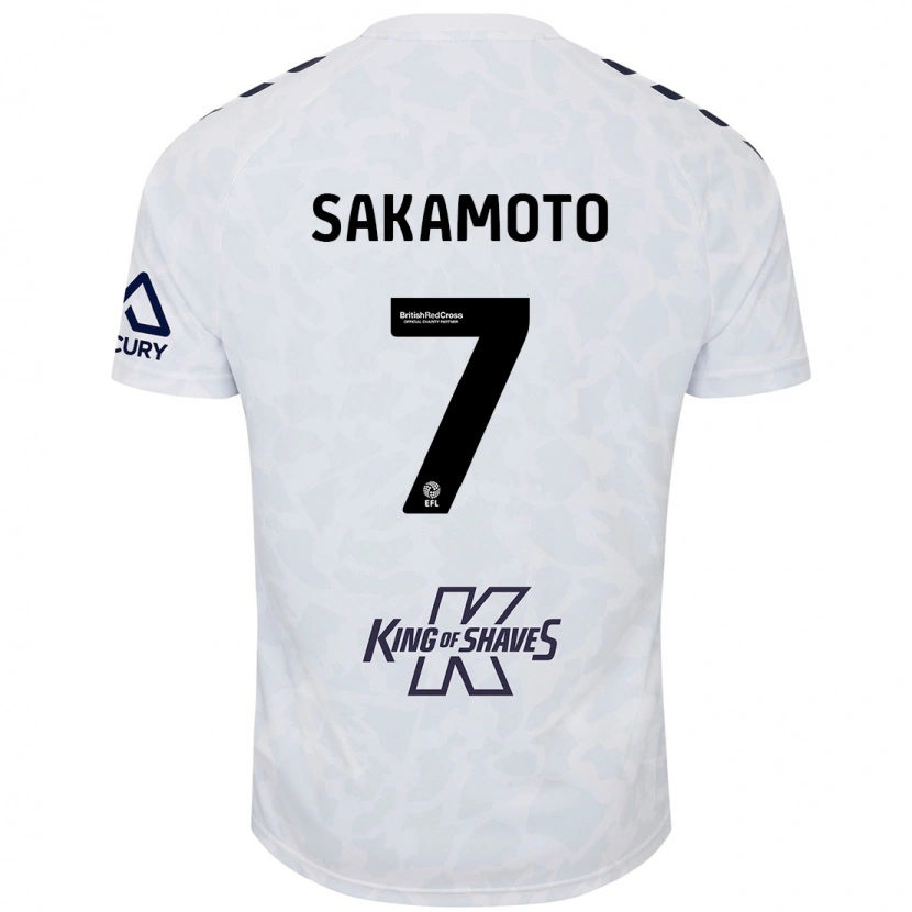 Danxen Niño Camiseta Tatsuhiro Sakamoto #7 Blanco 2ª Equipación 2024/25 La Camisa México