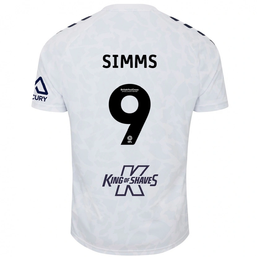 Danxen Niño Camiseta Ellis Simms #9 Blanco 2ª Equipación 2024/25 La Camisa México
