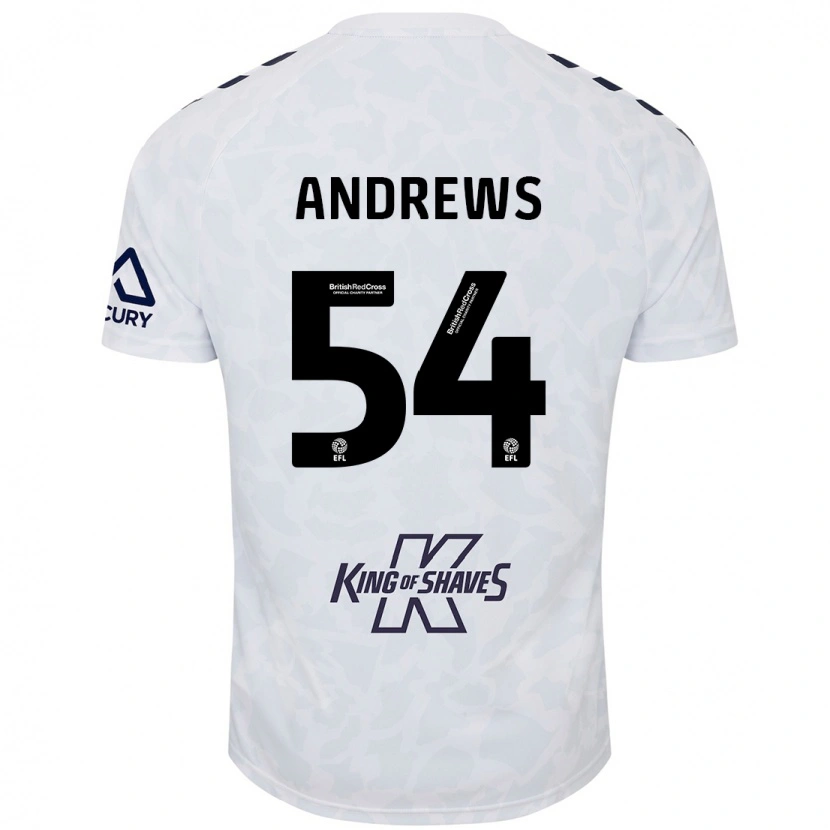 Danxen Niño Camiseta Kai Andrews #54 Blanco 2ª Equipación 2024/25 La Camisa México