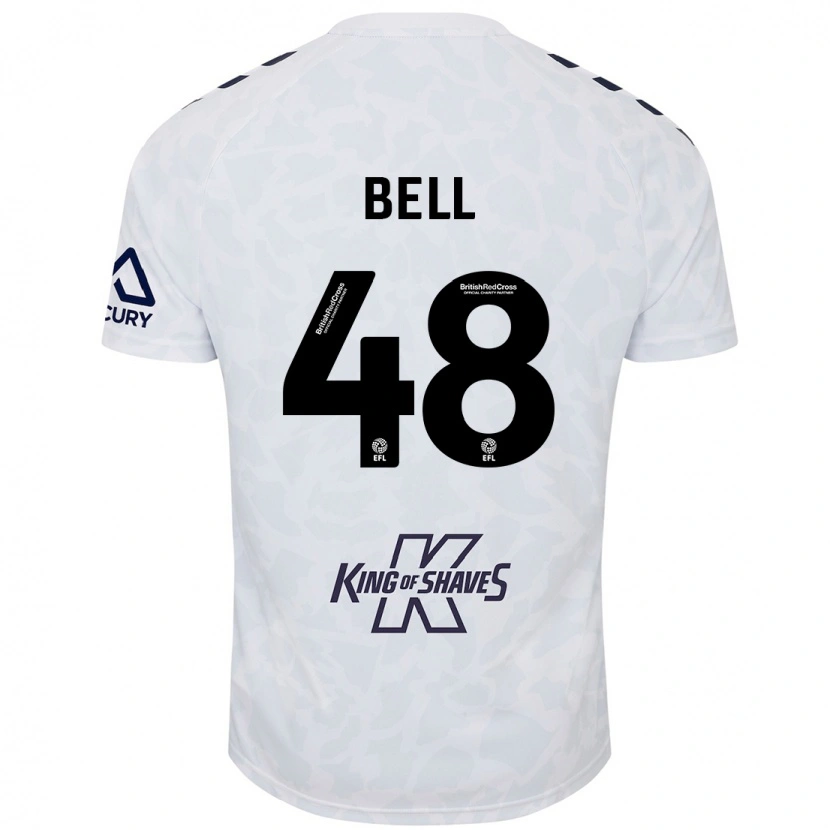 Danxen Niño Camiseta Luke Bell #48 Blanco 2ª Equipación 2024/25 La Camisa México