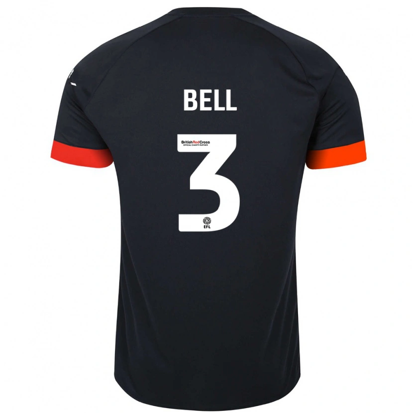 Danxen Niño Camiseta Amari'i Bell #3 Negro Naranja 2ª Equipación 2024/25 La Camisa México