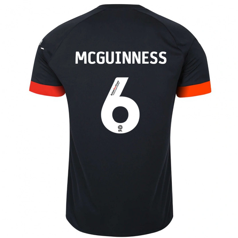 Danxen Niño Camiseta Mark Mcguinness #6 Negro Naranja 2ª Equipación 2024/25 La Camisa México
