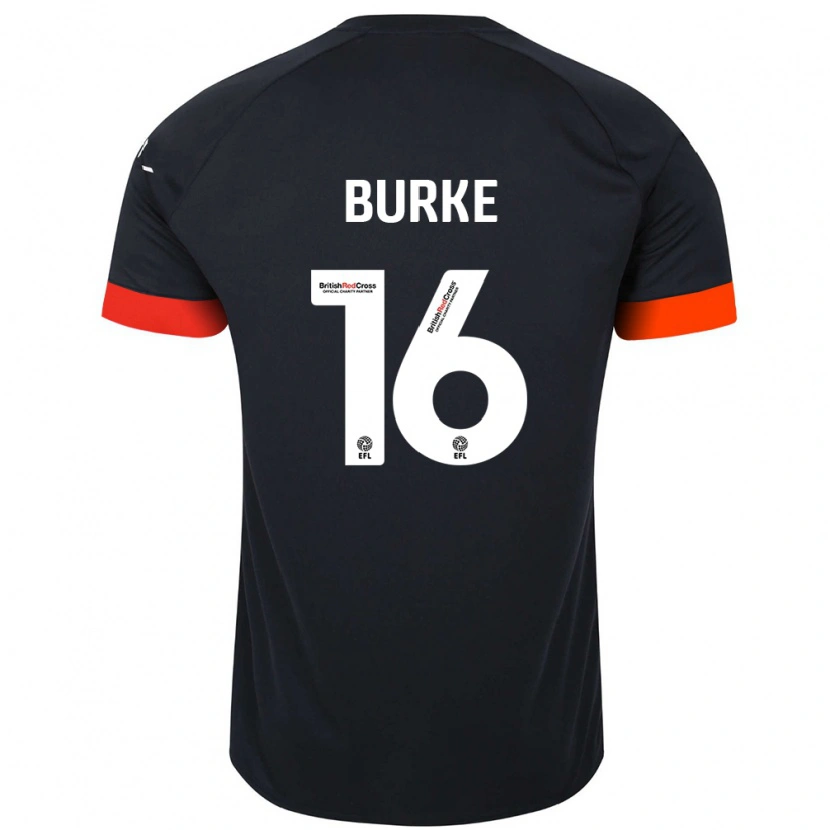 Danxen Niño Camiseta Reece Burke #16 Negro Naranja 2ª Equipación 2024/25 La Camisa México