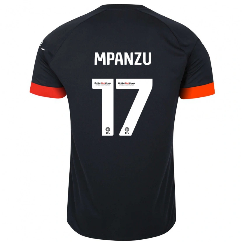 Danxen Niño Camiseta Pelly Ruddock Mpanzu #17 Negro Naranja 2ª Equipación 2024/25 La Camisa México