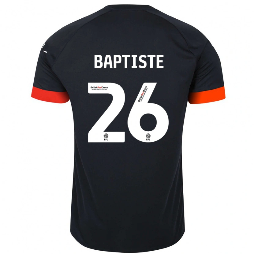 Danxen Niño Camiseta Shandon Baptiste #26 Negro Naranja 2ª Equipación 2024/25 La Camisa México