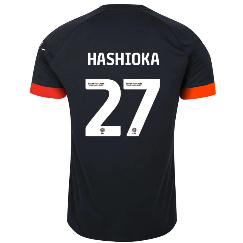 Danxen Niño Camiseta Daiki Hashioka #27 Negro Naranja 2ª Equipación 2024/25 La Camisa México