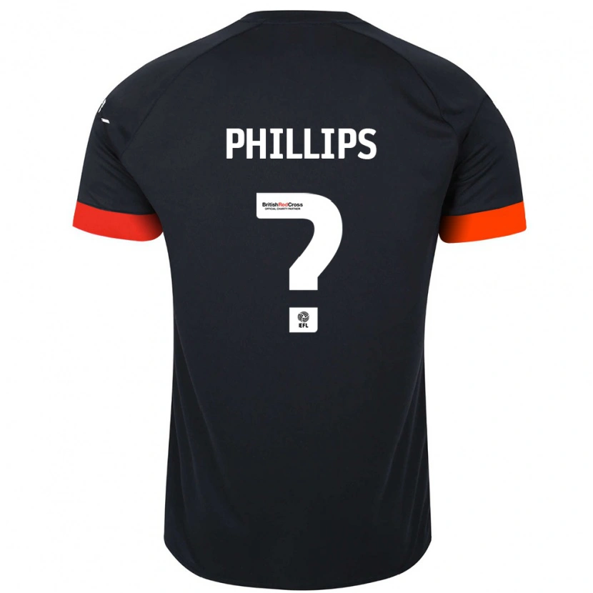 Danxen Niño Camiseta Josh Phillips #0 Negro Naranja 2ª Equipación 2024/25 La Camisa México