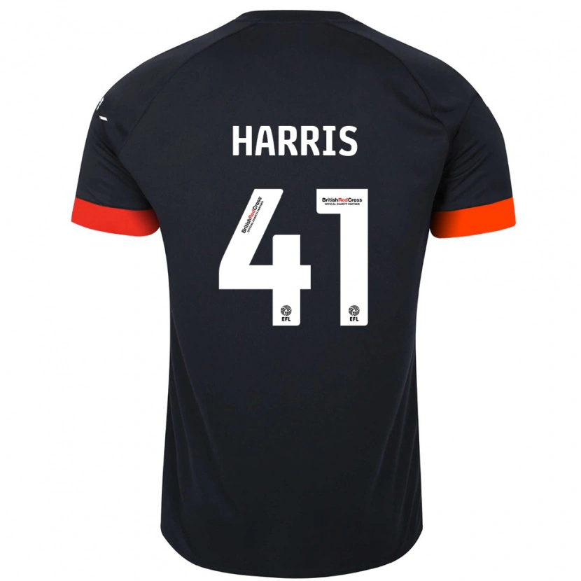 Danxen Niño Camiseta Taylan Harris #41 Negro Naranja 2ª Equipación 2024/25 La Camisa México