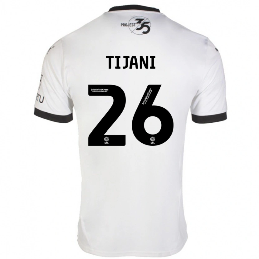Danxen Niño Camiseta Muhamed Tijani #26 Blanco Negro 2ª Equipación 2024/25 La Camisa México