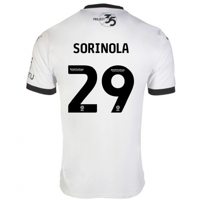 Danxen Niño Camiseta Matthew Sorinola #29 Blanco Negro 2ª Equipación 2024/25 La Camisa México