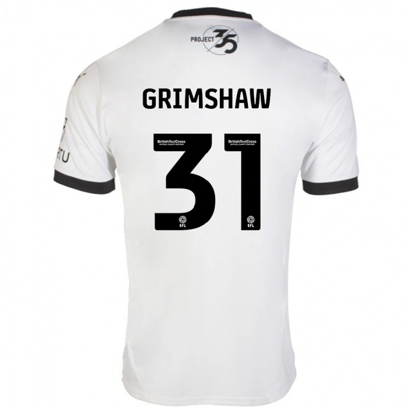 Danxen Niño Camiseta Daniel Grimshaw #31 Blanco Negro 2ª Equipación 2024/25 La Camisa México