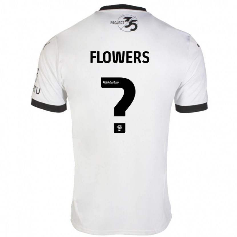 Danxen Niño Camiseta Lewis Flowers #0 Blanco Negro 2ª Equipación 2024/25 La Camisa México
