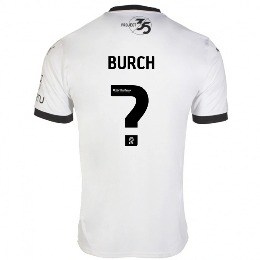 Danxen Niño Camiseta Kian Burch #0 Blanco Negro 2ª Equipación 2024/25 La Camisa México