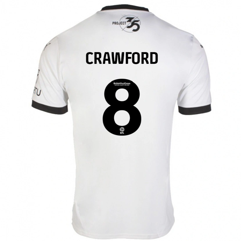Danxen Niño Camiseta Imy Crawford #8 Blanco Negro 2ª Equipación 2024/25 La Camisa México