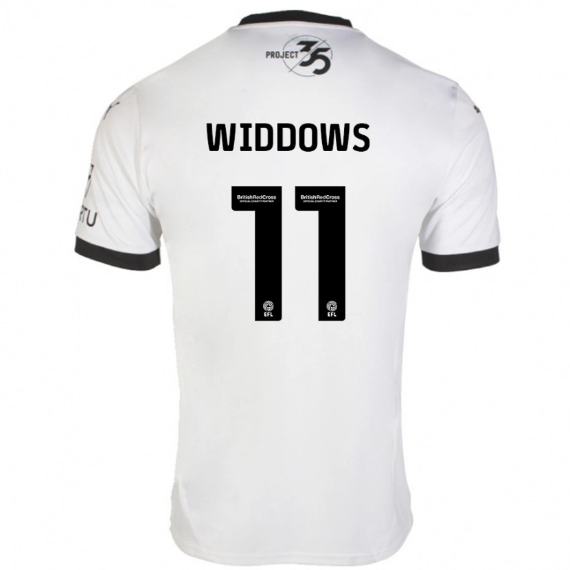 Danxen Niño Camiseta Jade Widdows #11 Blanco Negro 2ª Equipación 2024/25 La Camisa México