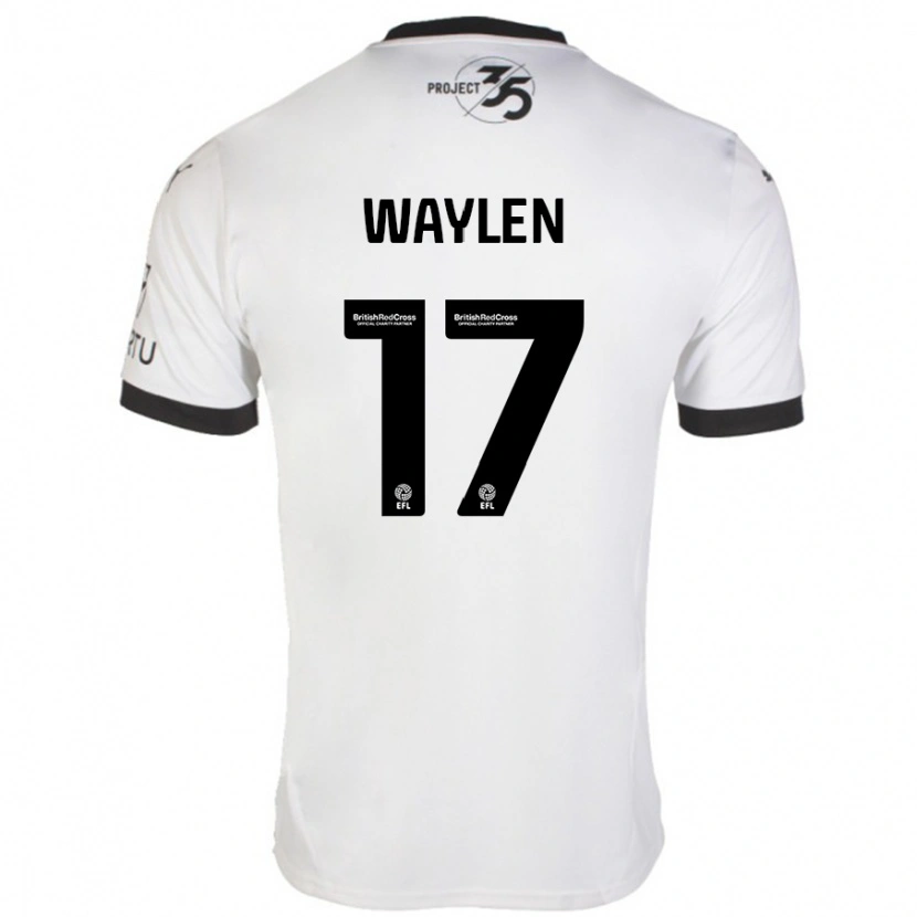 Danxen Niño Camiseta Libby Waylen #17 Blanco Negro 2ª Equipación 2024/25 La Camisa México