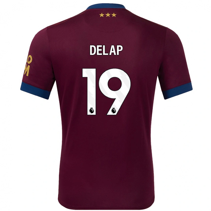 Danxen Niño Camiseta Liam Delap #19 Marrón 2ª Equipación 2024/25 La Camisa México