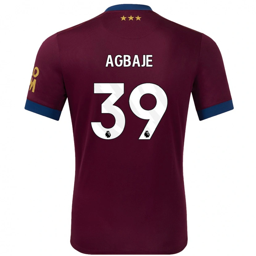 Danxen Niño Camiseta Edwin Agbaje #39 Marrón 2ª Equipación 2024/25 La Camisa México