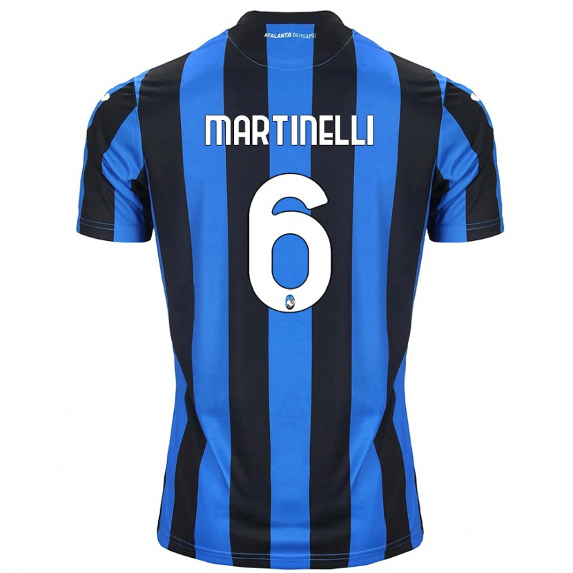 Danxen Hombre Camiseta Gabriel Martinelli #6 Azul Negro 1ª Equipación 2024/25 La Camisa México