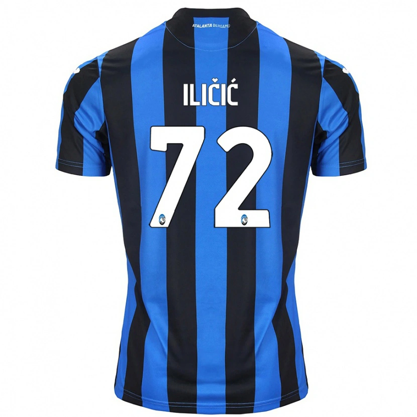 Danxen Hombre Camiseta Josip Ilicic #72 Azul Negro 1ª Equipación 2024/25 La Camisa México