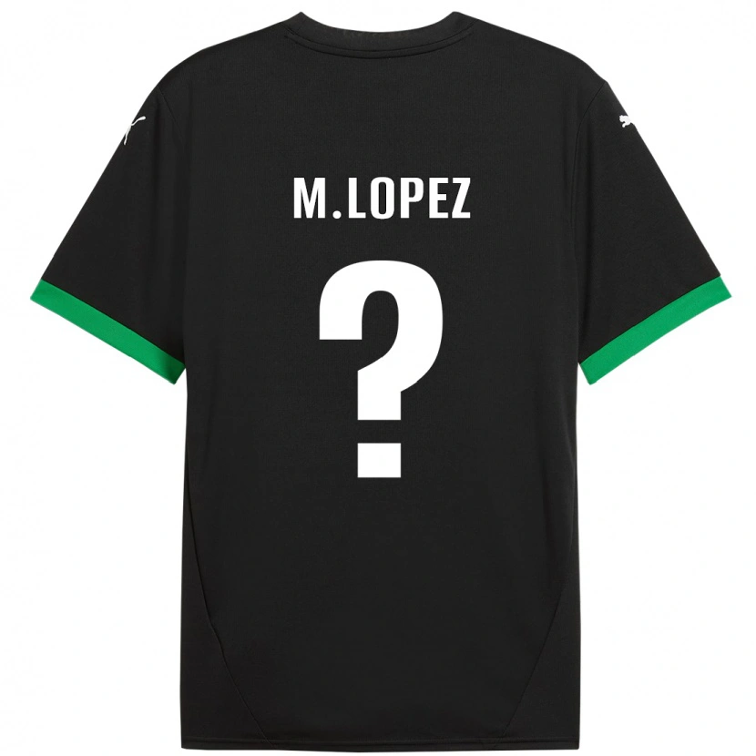 Danxen Hombre Camiseta Maxime López #0 Negro Verde Oscuro 1ª Equipación 2024/25 La Camisa México