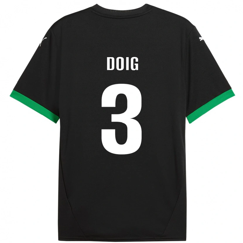 Danxen Hombre Camiseta Josh Doig #3 Negro Verde Oscuro 1ª Equipación 2024/25 La Camisa México