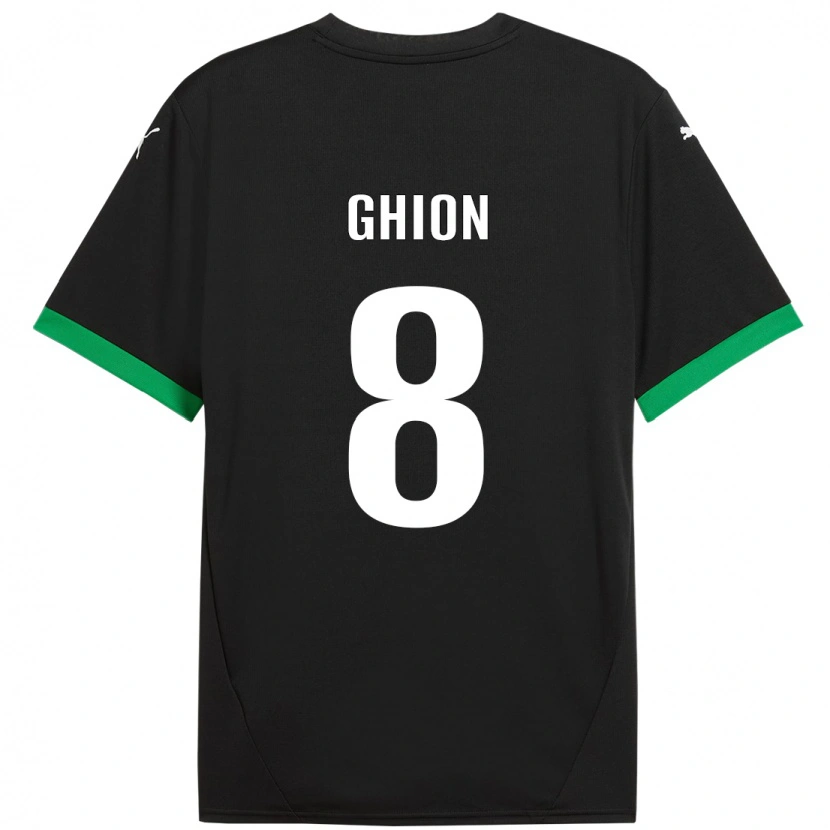Danxen Hombre Camiseta Andrea Ghion #8 Negro Verde Oscuro 1ª Equipación 2024/25 La Camisa México
