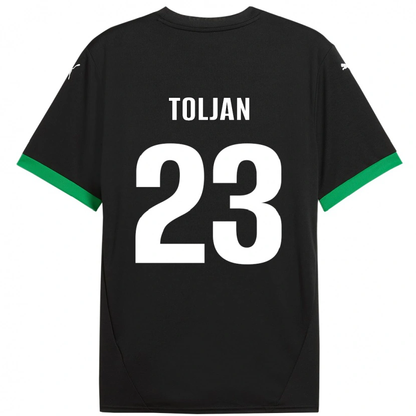 Danxen Hombre Camiseta Jeremy Toljan #23 Negro Verde Oscuro 1ª Equipación 2024/25 La Camisa México