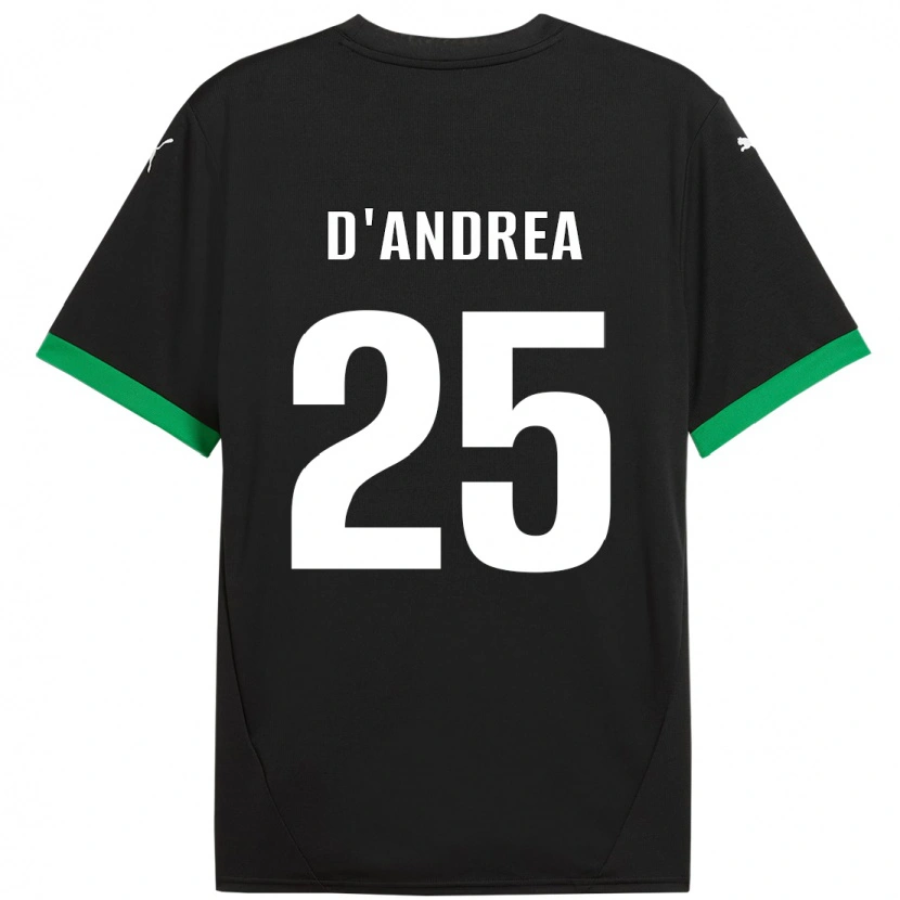 Danxen Hombre Camiseta Luca D'andrea #25 Negro Verde Oscuro 1ª Equipación 2024/25 La Camisa México