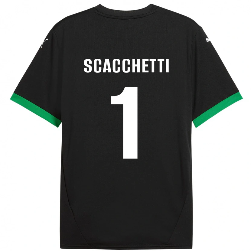 Danxen Hombre Camiseta Alessandro Scacchetti #1 Negro Verde Oscuro 1ª Equipación 2024/25 La Camisa México