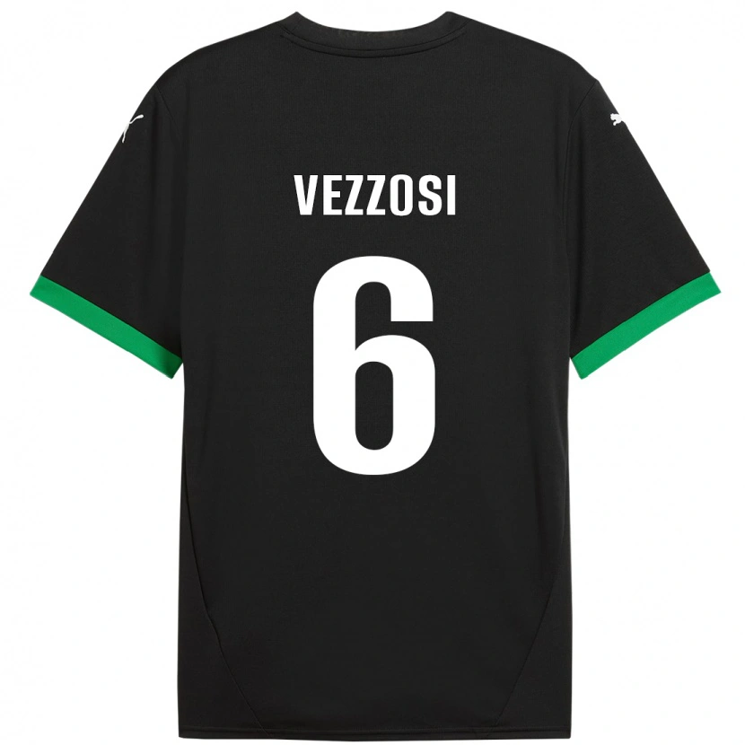 Danxen Hombre Camiseta Giorgio Vezzosi #6 Negro Verde Oscuro 1ª Equipación 2024/25 La Camisa México