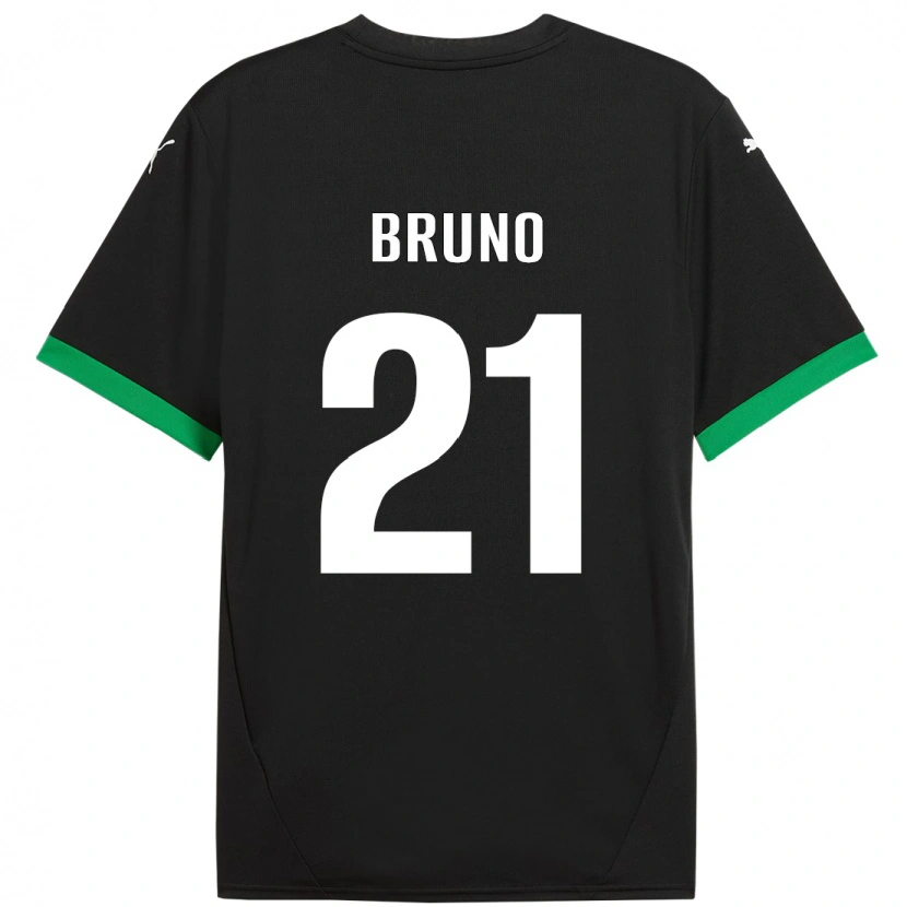 Danxen Hombre Camiseta Kevin Bruno #21 Negro Verde Oscuro 1ª Equipación 2024/25 La Camisa México