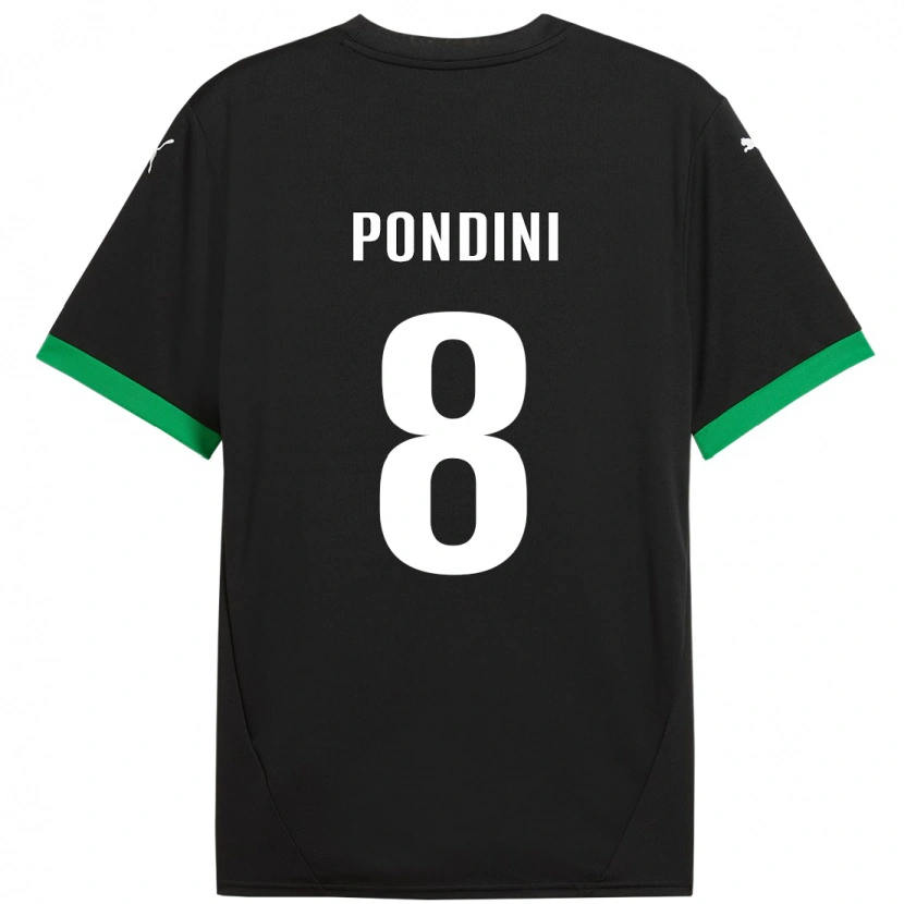 Danxen Hombre Camiseta Giada Pondini #8 Negro Verde Oscuro 1ª Equipación 2024/25 La Camisa México