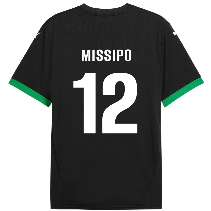 Danxen Hombre Camiseta Kassandra Missipo #12 Negro Verde Oscuro 1ª Equipación 2024/25 La Camisa México