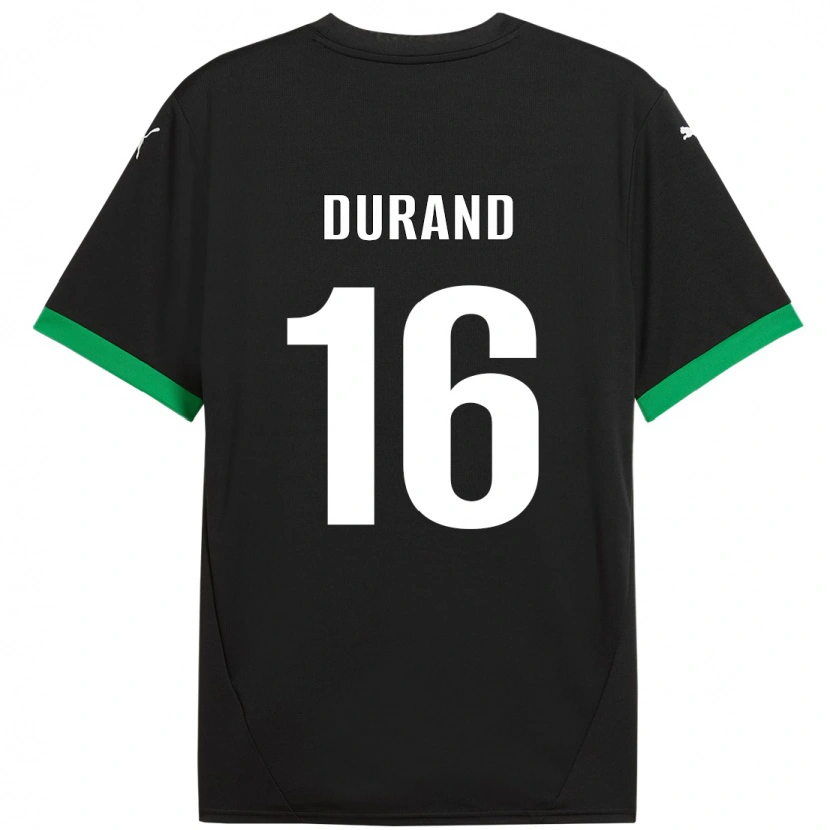 Danxen Hombre Camiseta Solène Durand #16 Negro Verde Oscuro 1ª Equipación 2024/25 La Camisa México