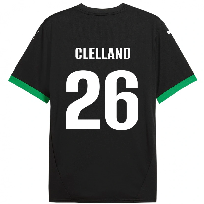 Danxen Hombre Camiseta Lana Clelland #26 Negro Verde Oscuro 1ª Equipación 2024/25 La Camisa México