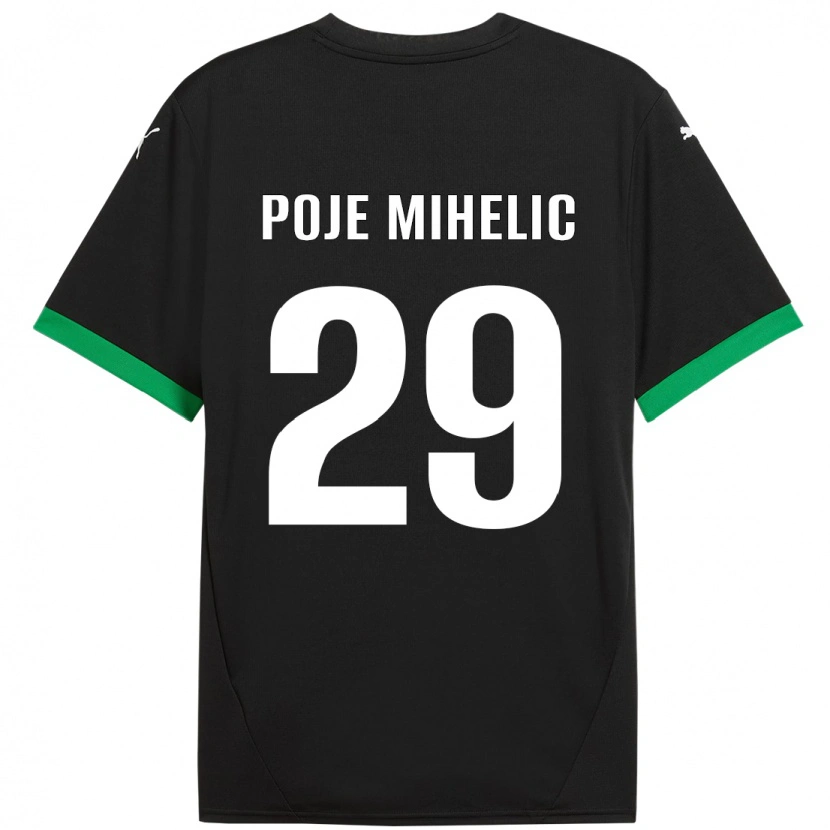 Danxen Hombre Camiseta Naja Poje Mihelič #29 Negro Verde Oscuro 1ª Equipación 2024/25 La Camisa México
