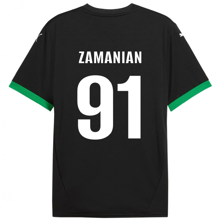 Danxen Hombre Camiseta Annahita Zamanian #91 Negro Verde Oscuro 1ª Equipación 2024/25 La Camisa México
