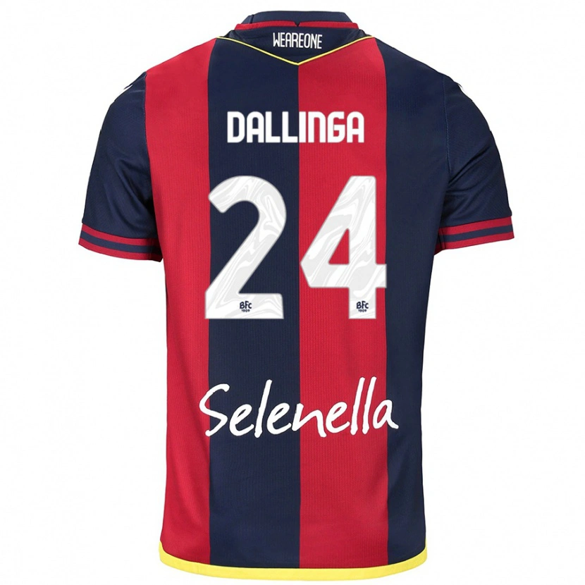 Danxen Hombre Camiseta Thijs Dallinga #24 Rojo Azul Real 1ª Equipación 2024/25 La Camisa México