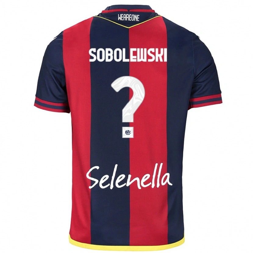 Danxen Hombre Camiseta Konrad Sobolewski #0 Rojo Azul Real 1ª Equipación 2024/25 La Camisa México