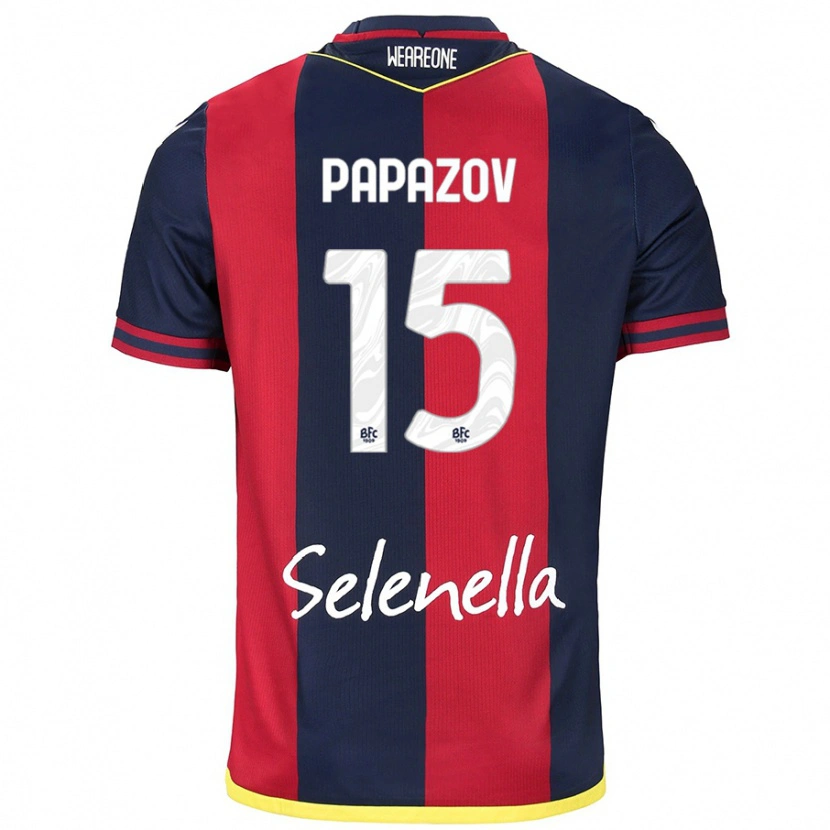 Danxen Hombre Camiseta Dimitar Papazov #15 Rojo Azul Real 1ª Equipación 2024/25 La Camisa México