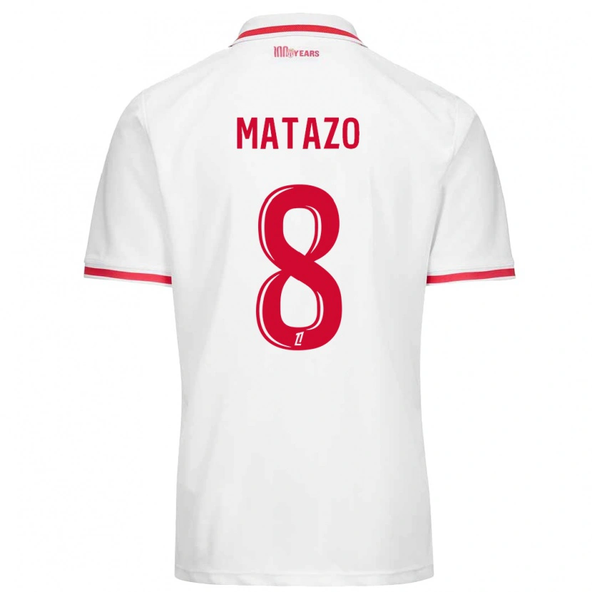 Danxen Hombre Camiseta Eliot Matazo #8 Blanco Rojo 1ª Equipación 2024/25 La Camisa México