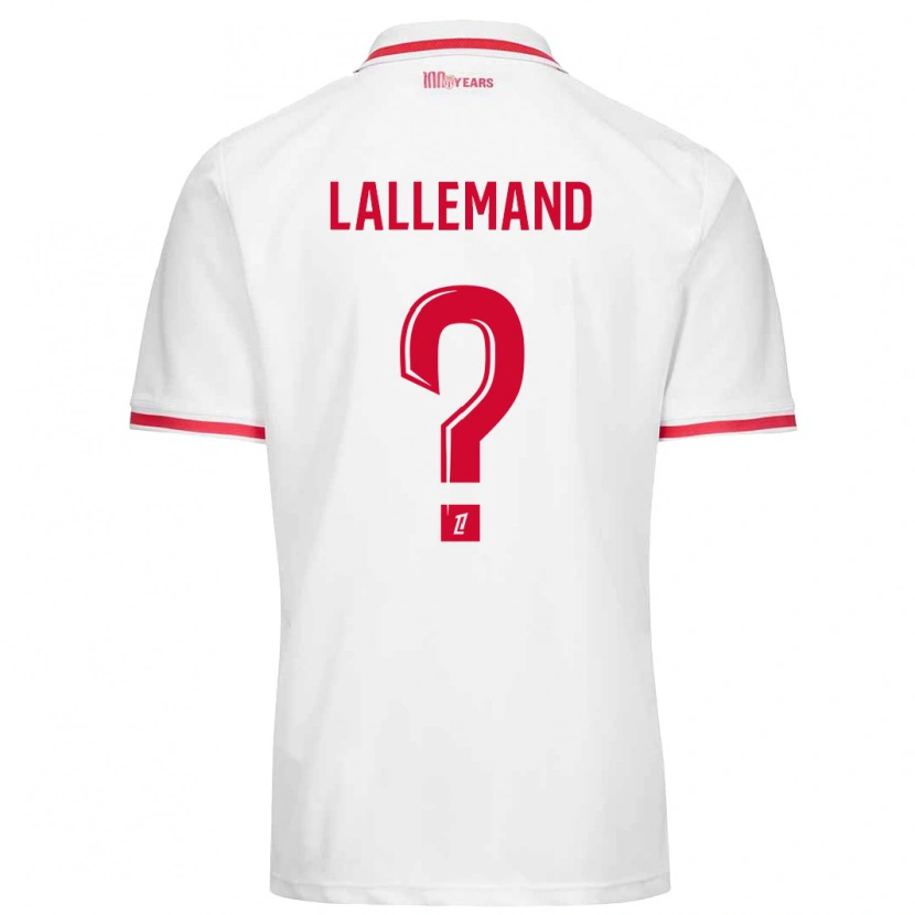 Danxen Hombre Camiseta Nassim Lallemand #0 Blanco Rojo 1ª Equipación 2024/25 La Camisa México