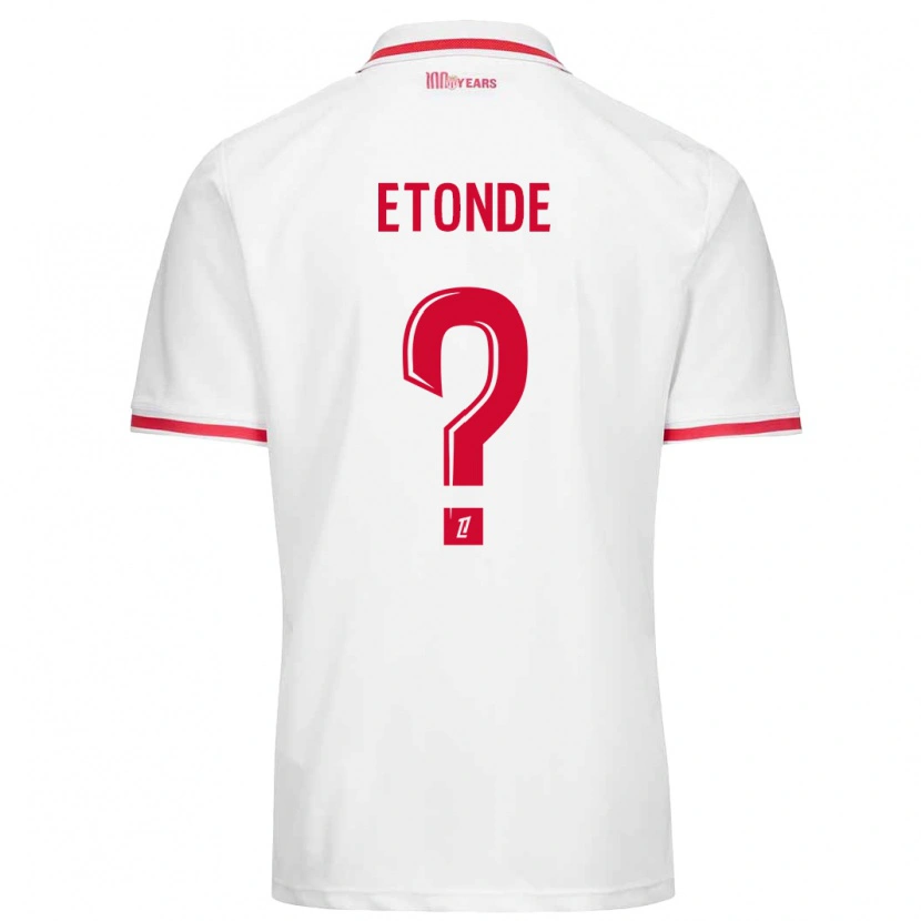 Danxen Hombre Camiseta Romaric Etonde #0 Blanco Rojo 1ª Equipación 2024/25 La Camisa México