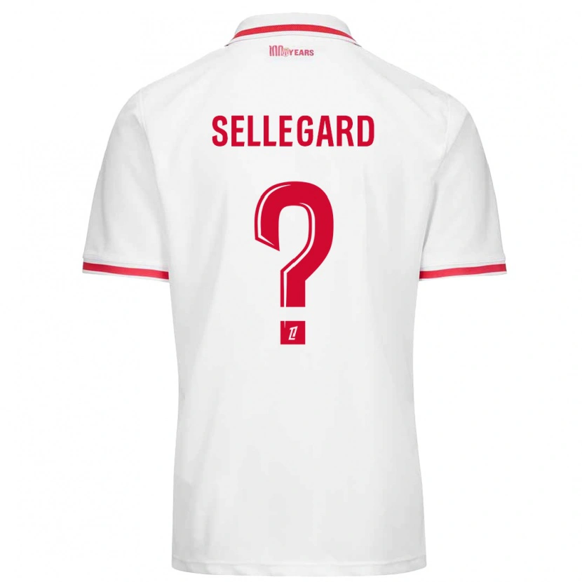 Danxen Hombre Camiseta Alexander Sellegard #0 Blanco Rojo 1ª Equipación 2024/25 La Camisa México