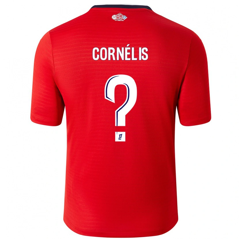 Danxen Hombre Camiseta Aristide Cornélis #0 Rojo Blanco 1ª Equipación 2024/25 La Camisa México