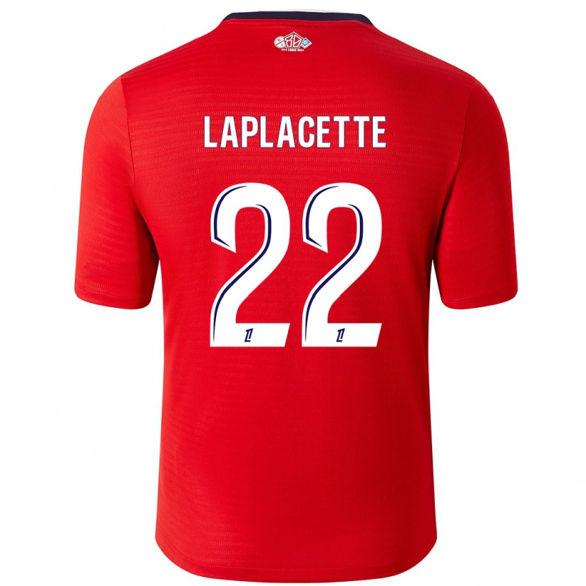 Danxen Hombre Camiseta Tess Laplacette #22 Rojo Blanco 1ª Equipación 2024/25 La Camisa México