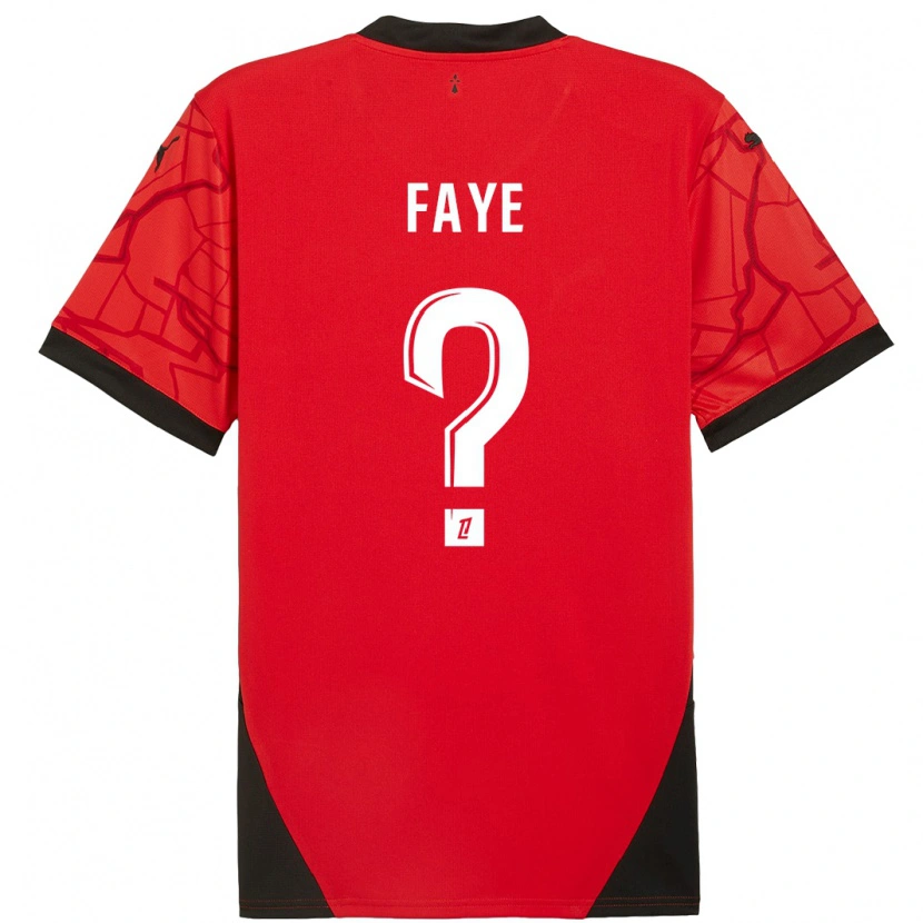 Danxen Hombre Camiseta Mikayil Faye #0 Rojo Negro 1ª Equipación 2024/25 La Camisa México