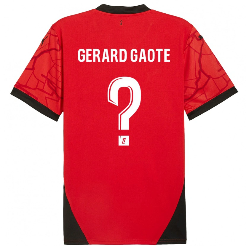 Danxen Hombre Camiseta Steven Gerard Gaote #0 Rojo Negro 1ª Equipación 2024/25 La Camisa México
